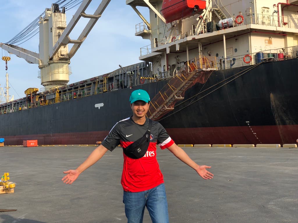 Cargo ship at port