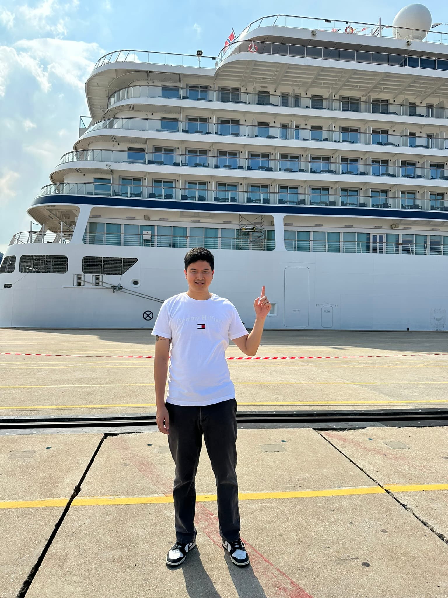 Cruise ship deck view